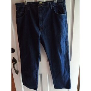 Cabelas Roughneck Mens Dark Wash Blue Denim‎ Jeans Five Pocket Workwear